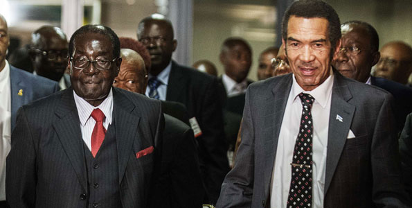 Le président du Botswana invite Mugabe à la démission
