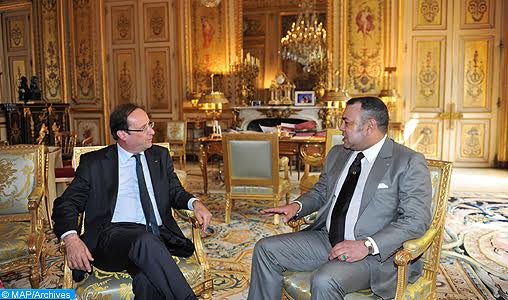 Paris: Entretien entre le roi Mohammed VI et le président François Hollande