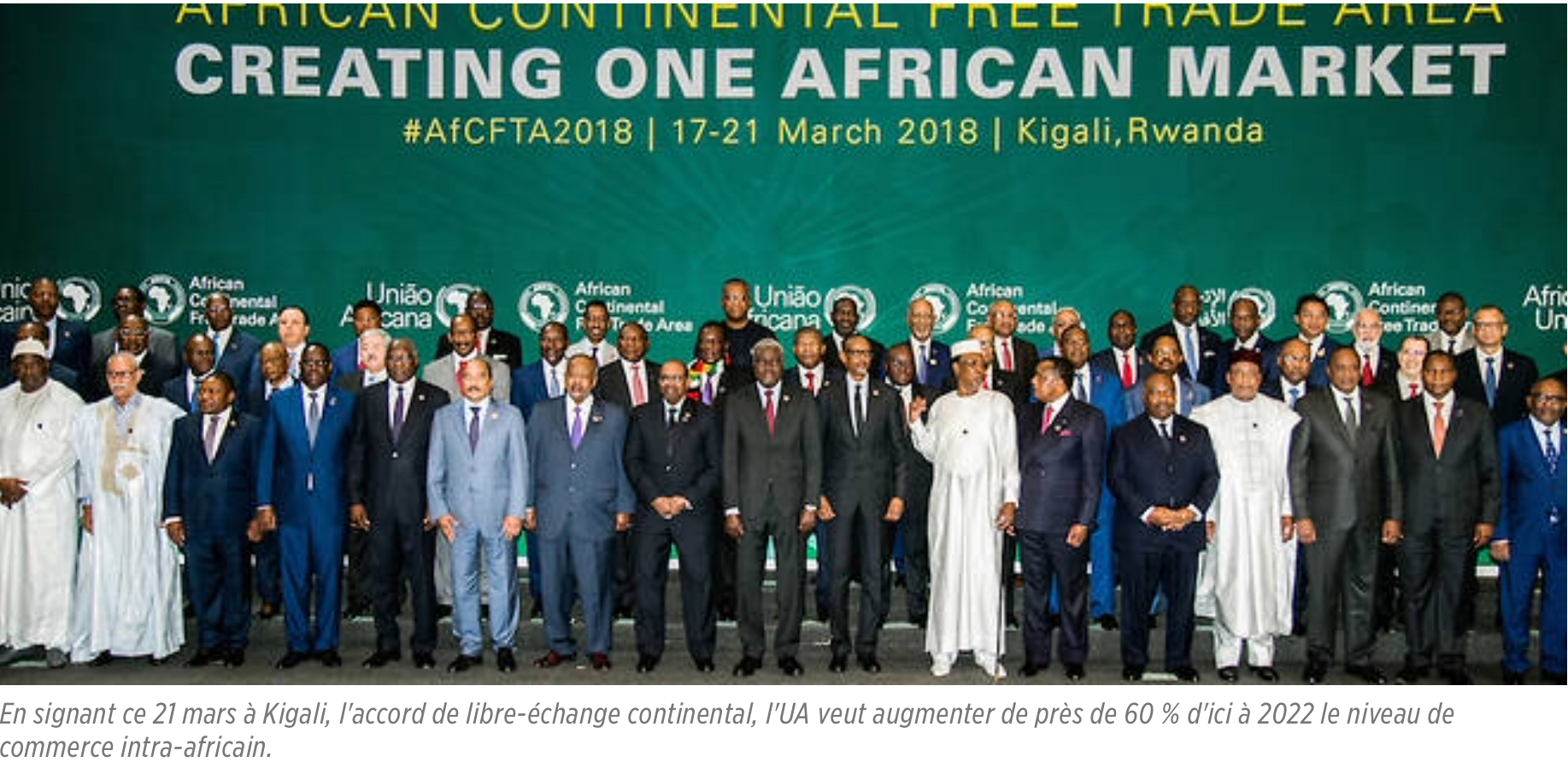 Afrique : entrée en vigueur de la ZLEC ce jeudi