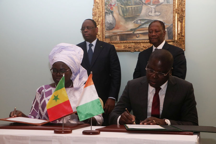 Côte d’ivoire : Signature de cinq accords de coopération avec le Sénégal