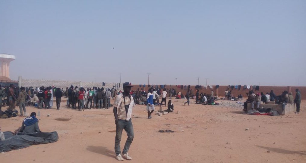 Manifestation de réfugiés soudanais devant le HCR à Agadez au nord du Niger 