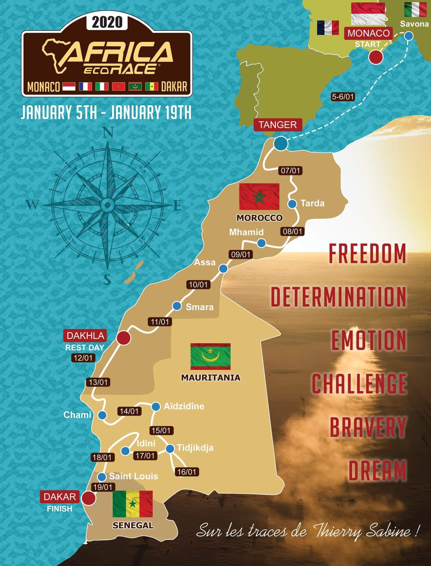 Africa Eco Race: Le rallye traverse paisiblement la frontière Maroc- Mauritanie en dépit des gesticulations du polisario