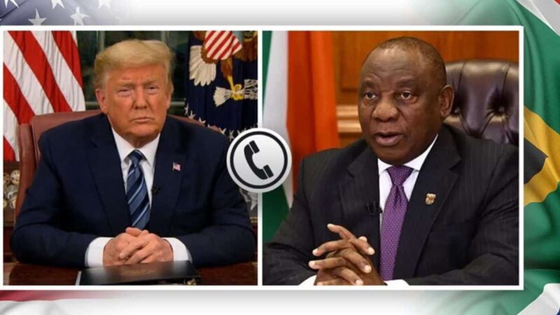 Covid-19 : Donald Trump promet son soutien au président sud-africain Ramaphosa
