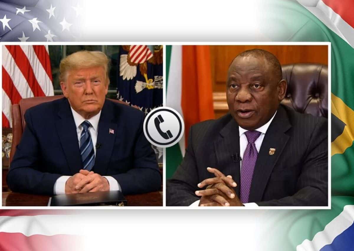 Covid-19 : Donald Trump promet son soutien au président sud-africain Ramaphosa