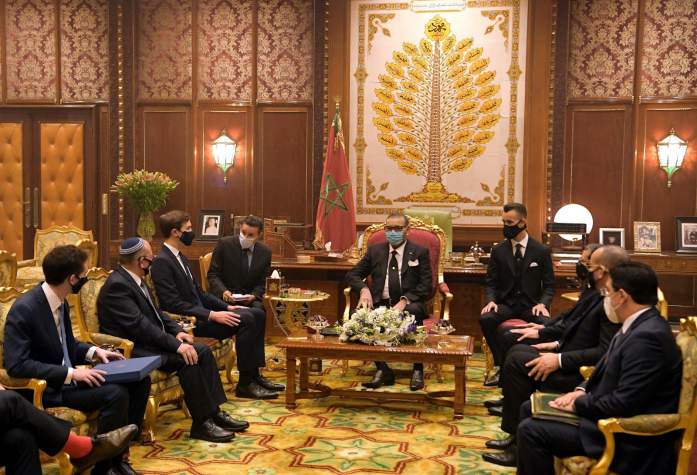 Le Roi Mohammed VI reçoit des membres d’une délégation américano-israélienne comprenant Jared Kushner