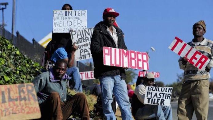 Le taux du chômage en Afrique du Sud atteint un nouveau niveau record