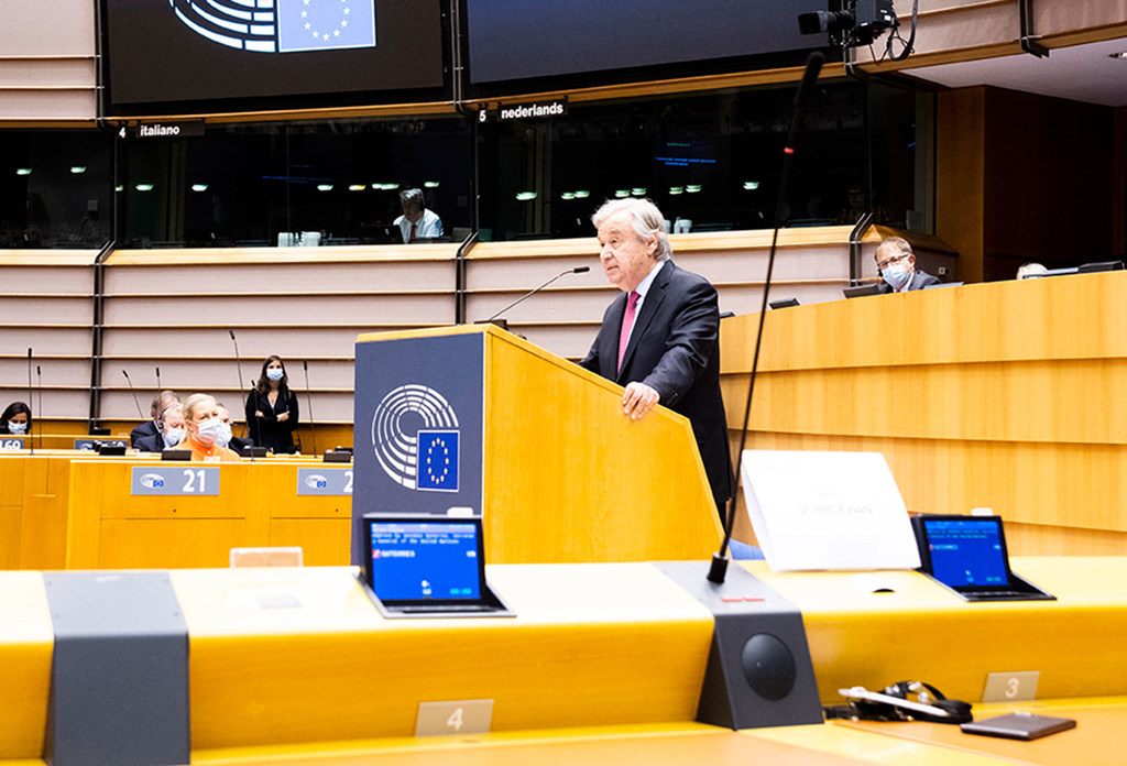 Partenariat, Covid-19 et climat: Les 3 axes du discours d’Antonio Guterres devant les Eurodéputés