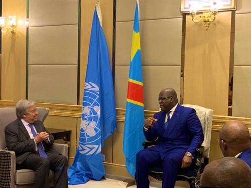 Le SG de l’ONU salue le leadership de Tshisekedi en RDC et au niveau du continent