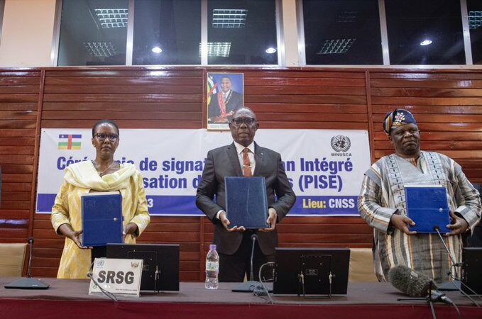 Centrafrique : Le gouvernement et la MINUSCA signent le Plan intégré de sécurisation des élections locales 
