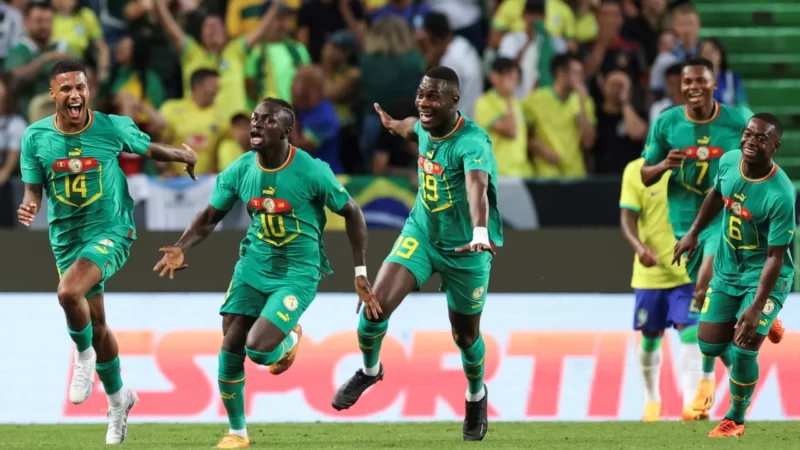 Football: Le Sénégal et le 3ème Etat africain à dominer le Brésil dans un match officiel disputé ce 20 juin à Lisbonne