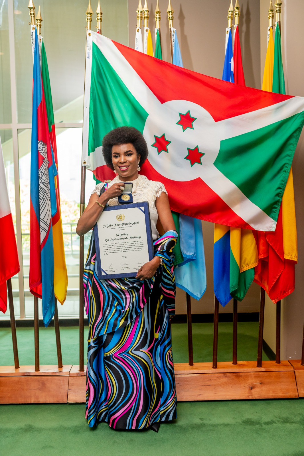 La Première Dame du Burundi primée par l’ONU en matière de la population