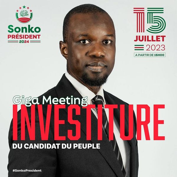 Sénégal : Pastef annonce un meeting d’investiture de son leader Sonko