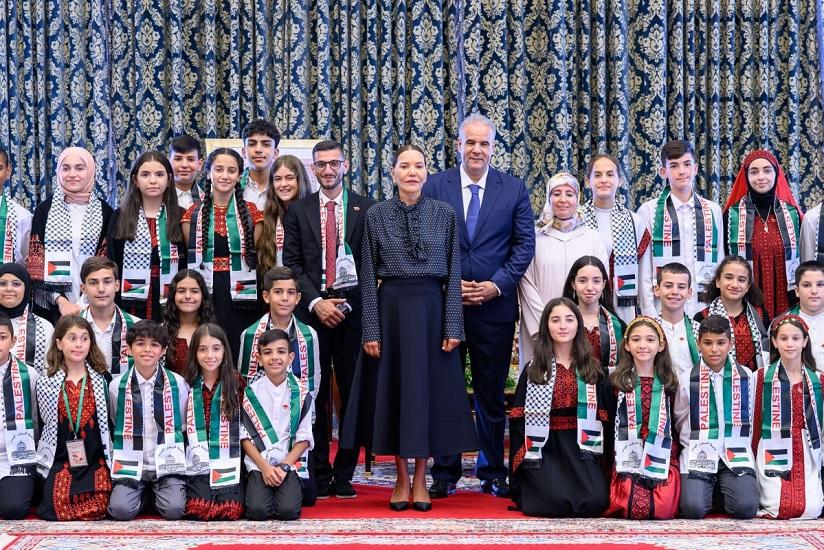 Palestine :La Princesse Lalla Hasnaa à Rabat, les enfants maqdessis participant à des colonies de vacances au Maroc