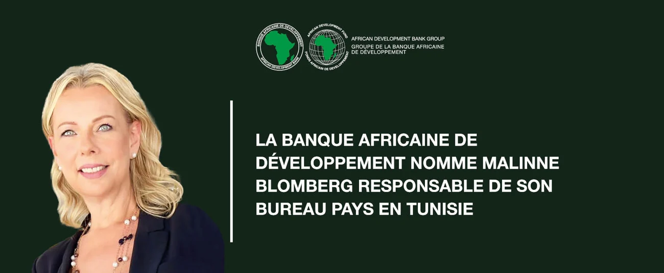 La BAD nomme Malinne Blomberg responsable de son bureau pays en Tunisie