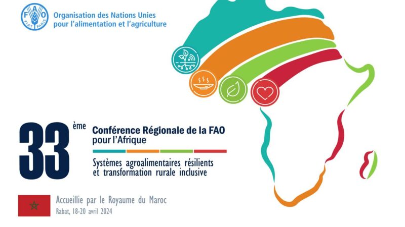 Le Maroc accueillera du 18 au 20 avril 2024 à Rabat, la 33ème session de la Conférence régionale de la FAO pour l’Afrique