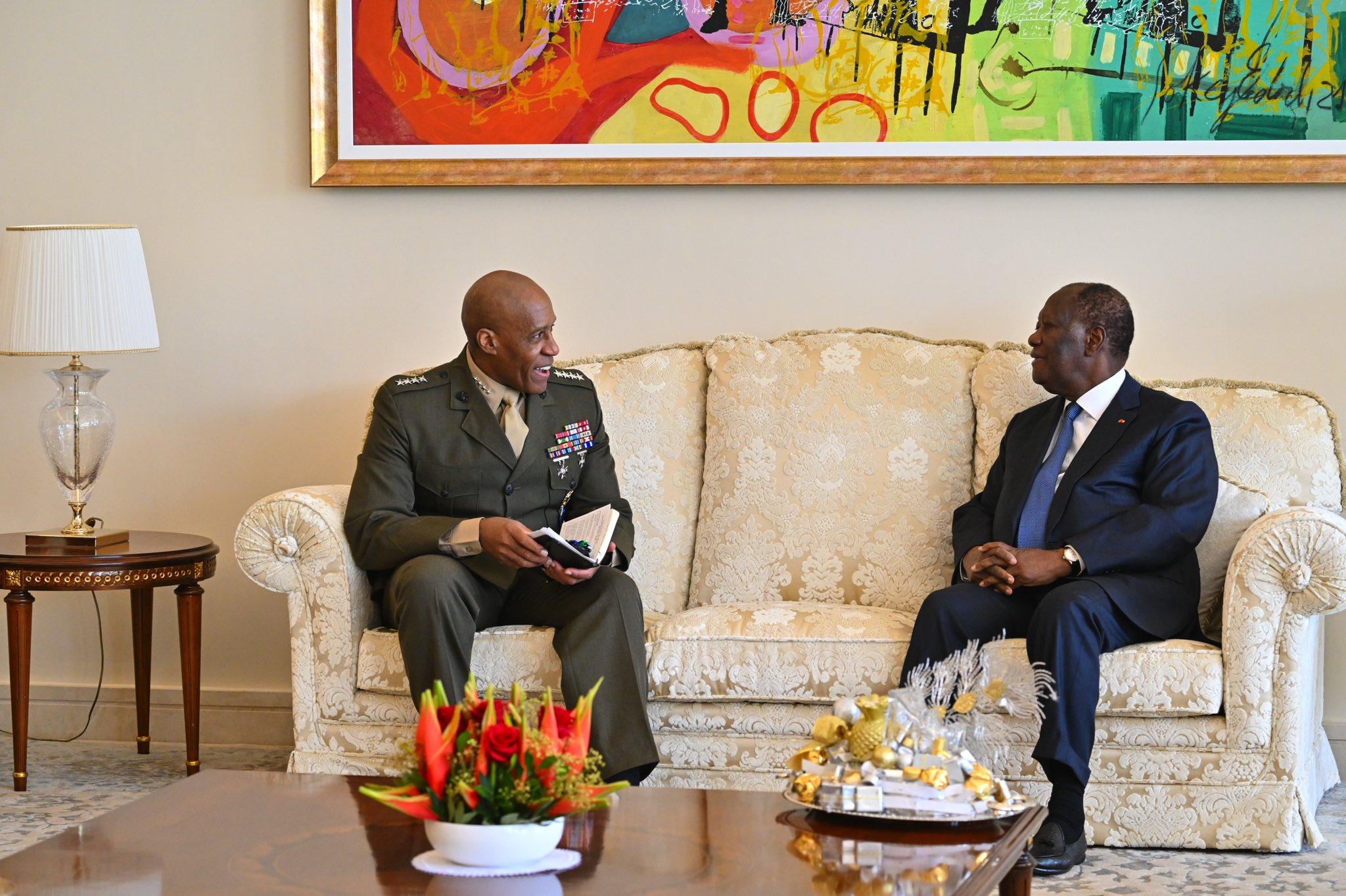 La coopération en matière de sécurité au menu d’un entretien du président ivoirien Ouattara avec le Commandant d’AFRICOM
