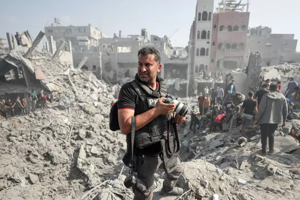 Les journalistes palestiniens couvrant la guerre à Gaza décrochent le Prix mondial de la liberté de la presse Unesco/Guillermo Cano 2024