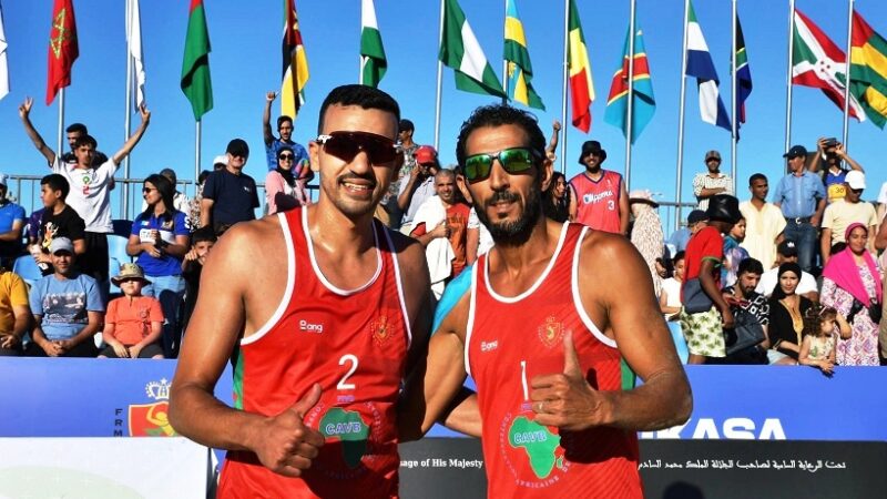 L’équipe masculine marocaine du beach-volley remporte son second trophée africain et se qualifie au JO 2024