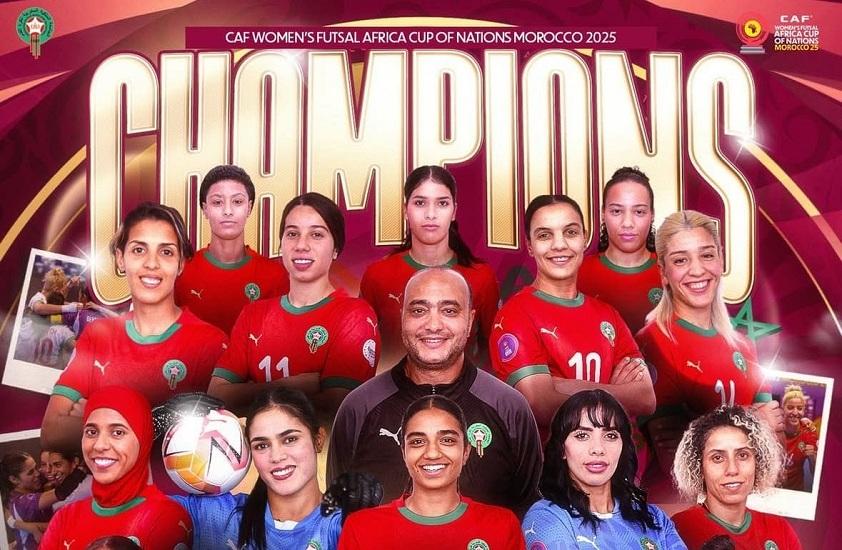 CAN féminine de futsal 2025 : Les Lionnes de l’Atlas sacrées championnes d’Afrique