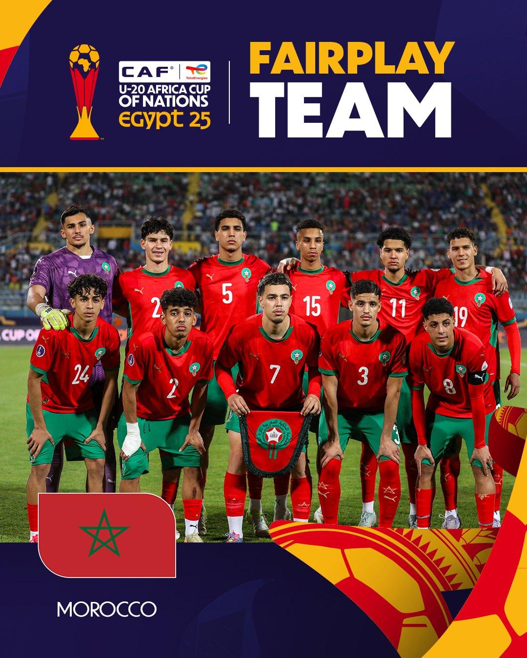 Football/CAN U20 : Le Maroc sacré «équipe fairplay» du tournoi