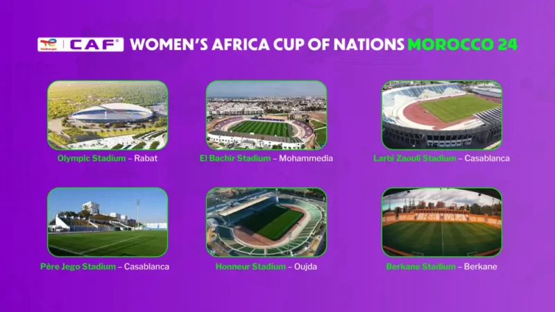 CAN Dames Maroc 2024 : Six stades retenus pour la première fois dans l’histoire de la compétition africaine