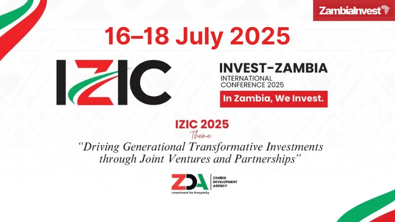 La Conférence internationale « Invest in Zambia » ouvre ses portes ce mercredi à Lusaka