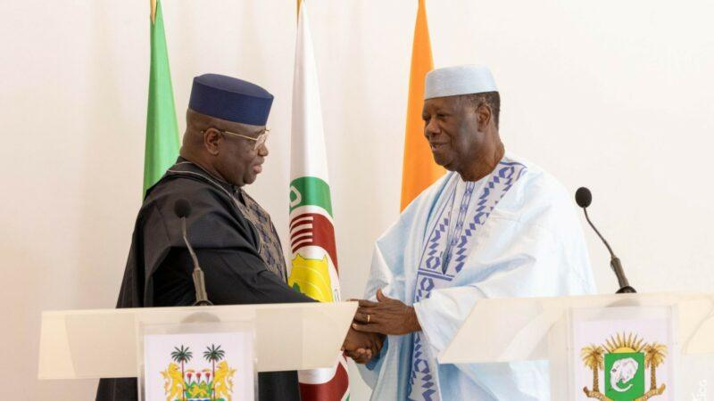La situation sécuritaire ouest-africaine au centre d’un échange entre les présidents ivoirien et sierra-léonais
