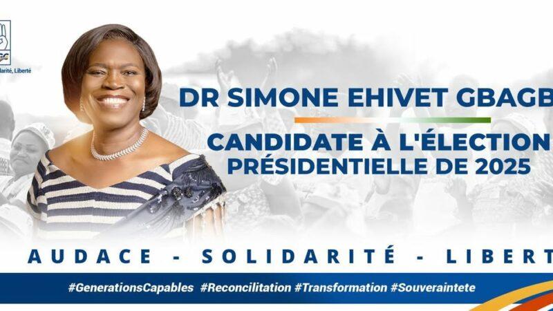 Côte d’Ivoire : Simone Ehivet Gbagbo candidate à la présidentielle d’octobre 2025