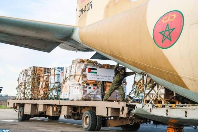 Palestine-Maroc : Les FAR acheminent une nouvelle aide alimentaire et médicale de 180 T à Gaza