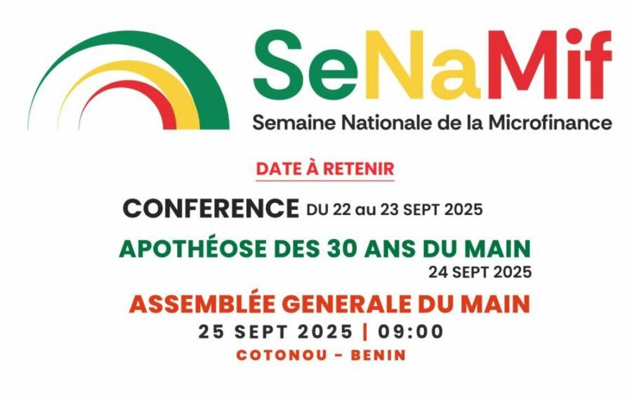 Le Bénin tient sa première édition de la Semaine Nationale de la Microfinance du 22 au 25 septembre 2025