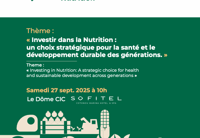 Le Bénin organise les 27 et 28 septembre, une conférence internationale sur la nutrition
