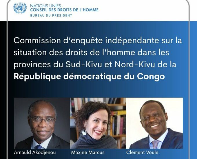L’ONU nomme les membres d’une commission d’enquête sur la situation des droits de l’homme dans l’Est de la RDC