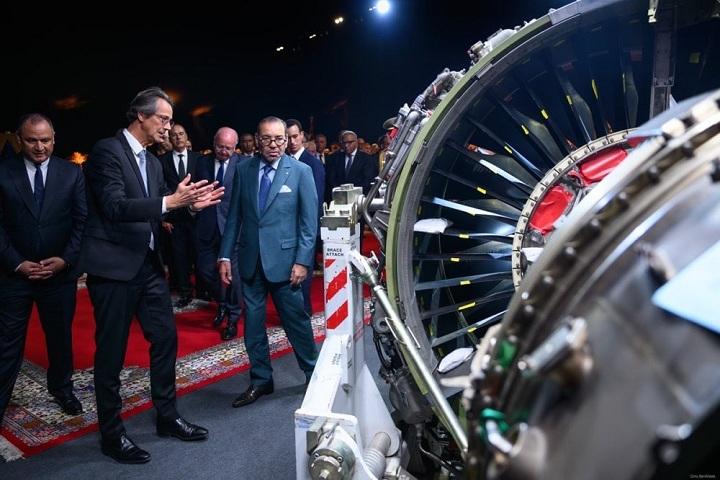 Le Roi préside à Nouaceur, la cérémonie de lancement de la construction du complexe industriel de « moteurs d’avions » du groupe Safran