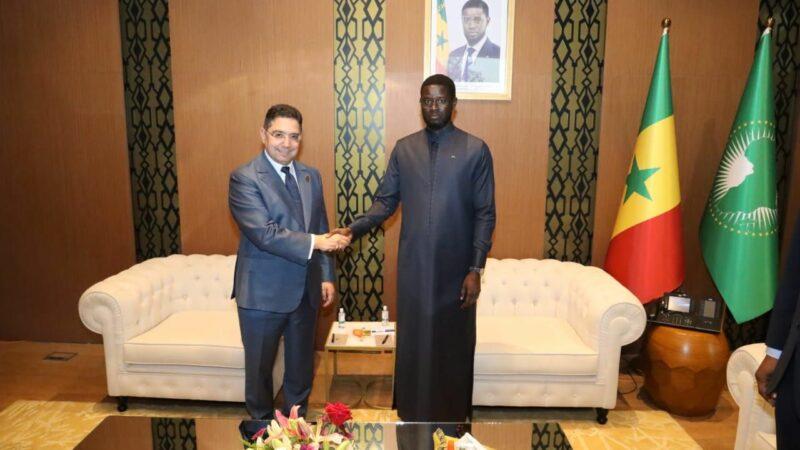 Maroc/Sénégal-Partenariat : Le président sénégalais Faye reçoit à Dakar, le ministre marocain des A.E, Nasser Bourita