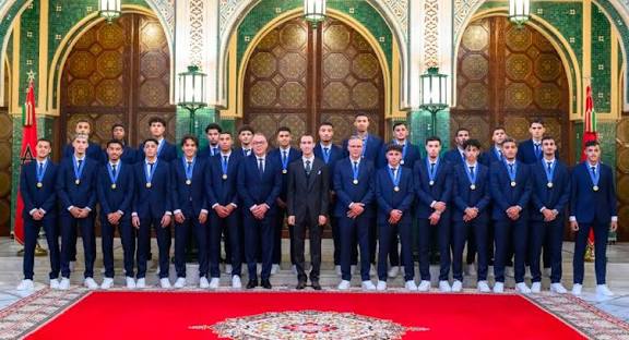 Sur Hautes Instructions Royales, SAR le Prince Héritier Moulay El Hassan préside une réception en l’honneur des Lionceaux de l’Atlas, Champions du Monde U20