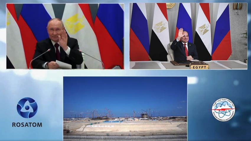 Mise en place de la cuve de pression du réacteur de la première unité nucléaire d’Egypte