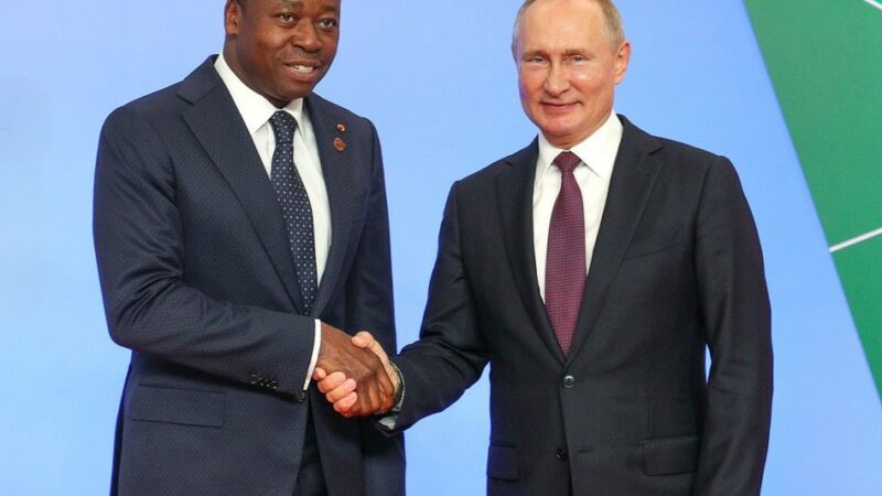 Le Chef d’Etat togolais, Faure Gnassingbé en visite officielle de trois jours en Russie