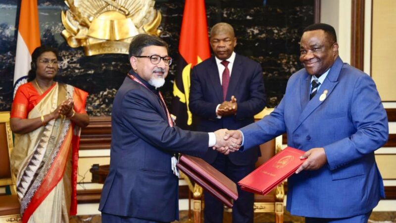 L’Angola signe avec l’Inde cinq accords de coopération dans plusieurs domaines