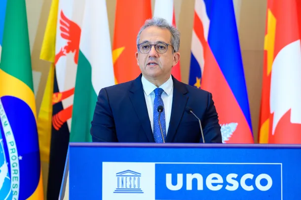 Le nouveau Directeur général de l’UNESCO, Khaled El-Enany, a prêté serment