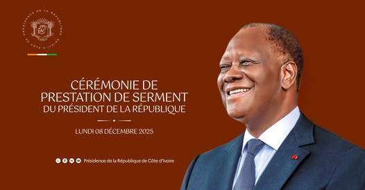 Côte d’Ivoire : Investiture du président Ouattara ce lundi 8 décembre