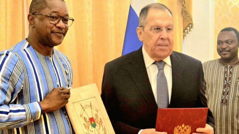 Ouagadougou et Moscou signent un accord devant booster leur coopération bilatérale