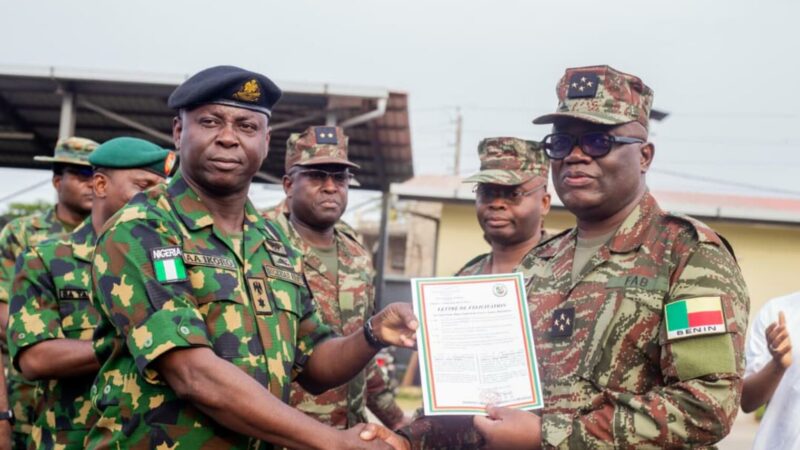 Le Bénin annonce la fin de mission du bataillon nigérian déployé à Togbin