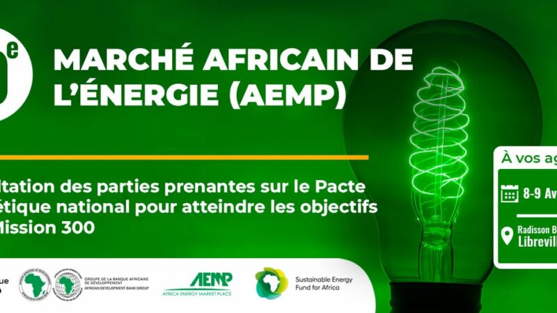 Le Gabon accueillera la 10e édition du Marché africain de l’énergie les 8 et 9 avril à Libreville